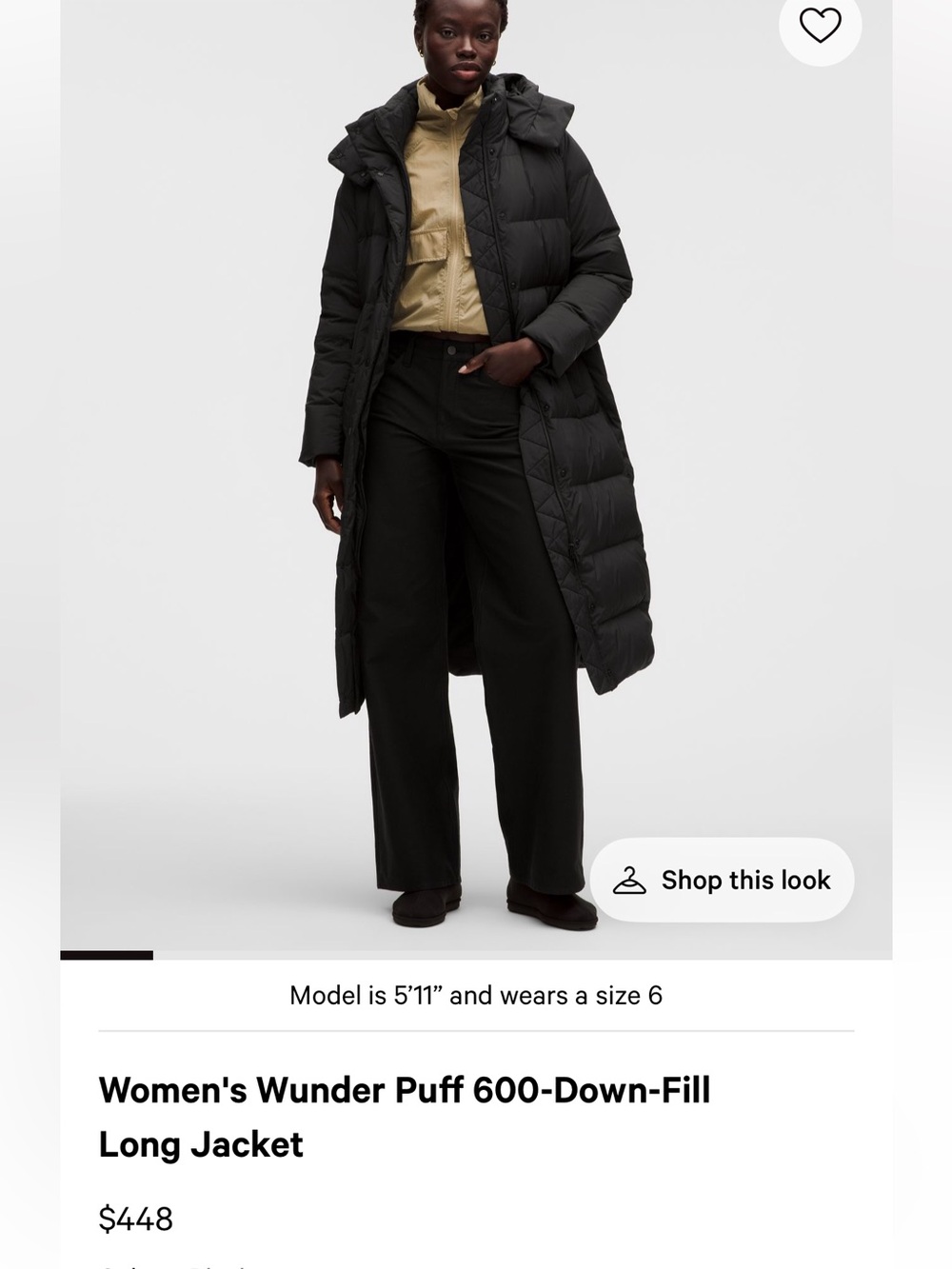 GREAT CONDITION Lululemon Women's Wunder Puff 600-Down-Fill Long Jacket